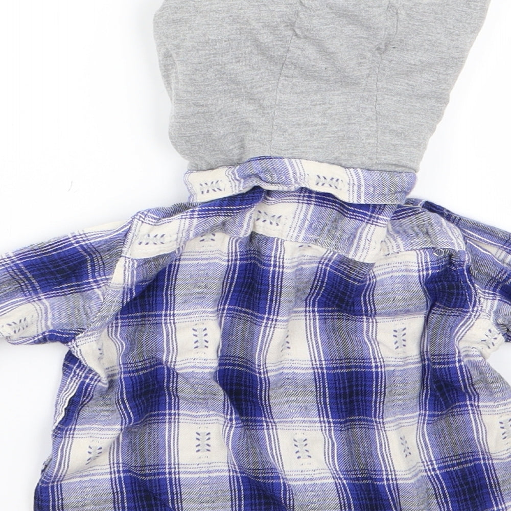 Preworn Baby Blue Check  Jacket  Size 12 Months