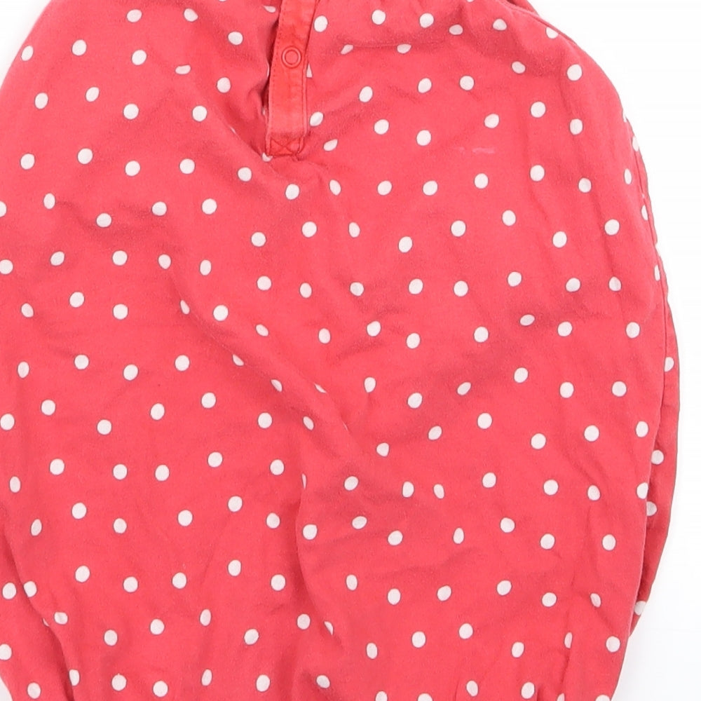 Preworn Baby Red Spotted  Babygrow One-Piece Size 12 Months