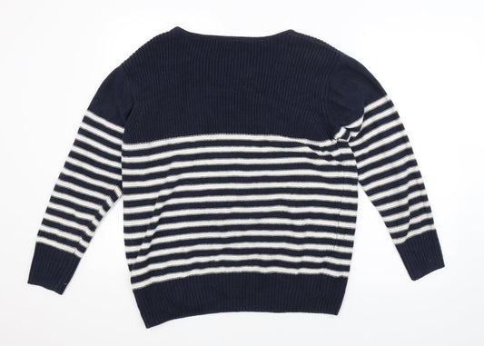 Z by Z Mens Blue Striped  Pullover Jumper Size S