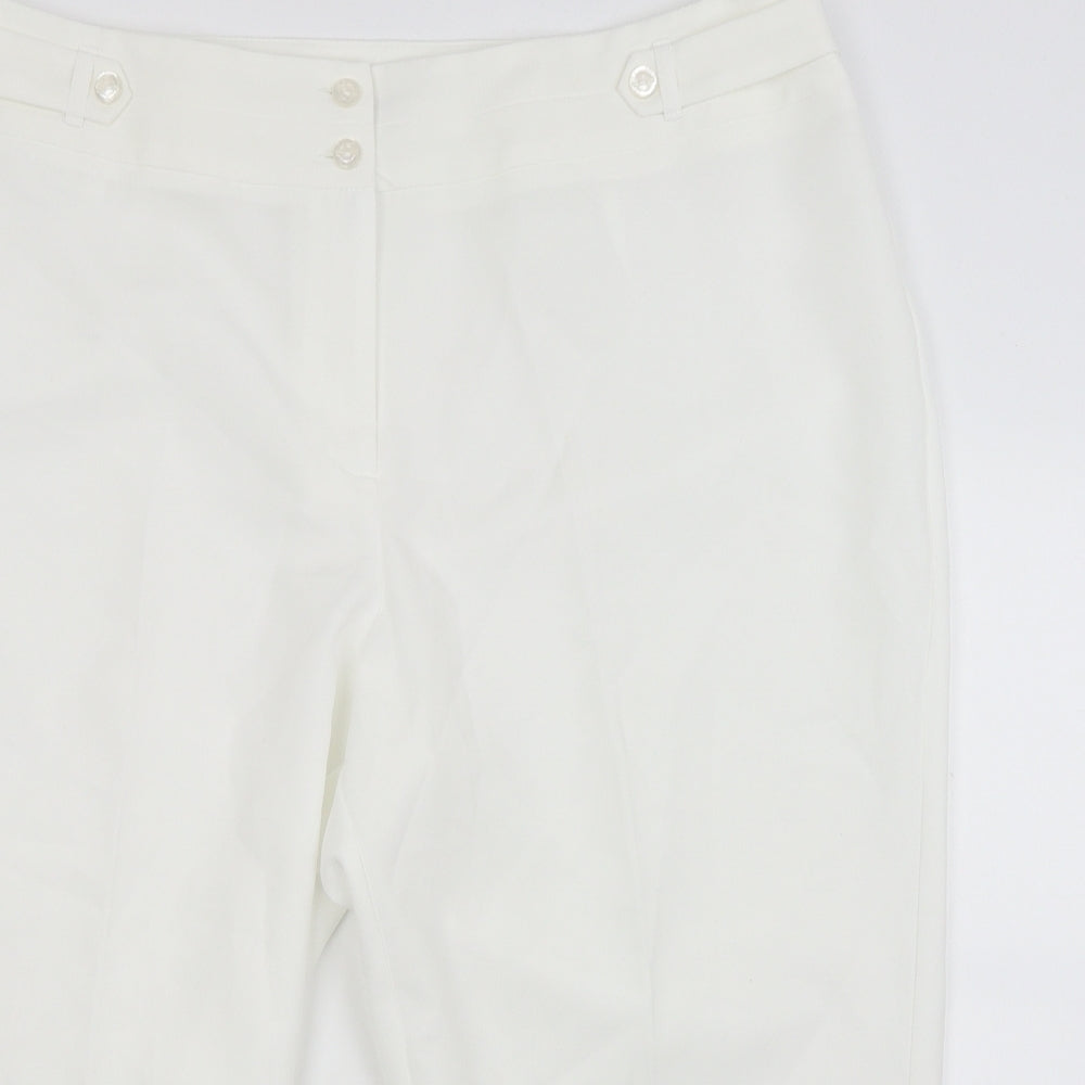 BM Womens White   Cropped Trousers Size 20 L20 in