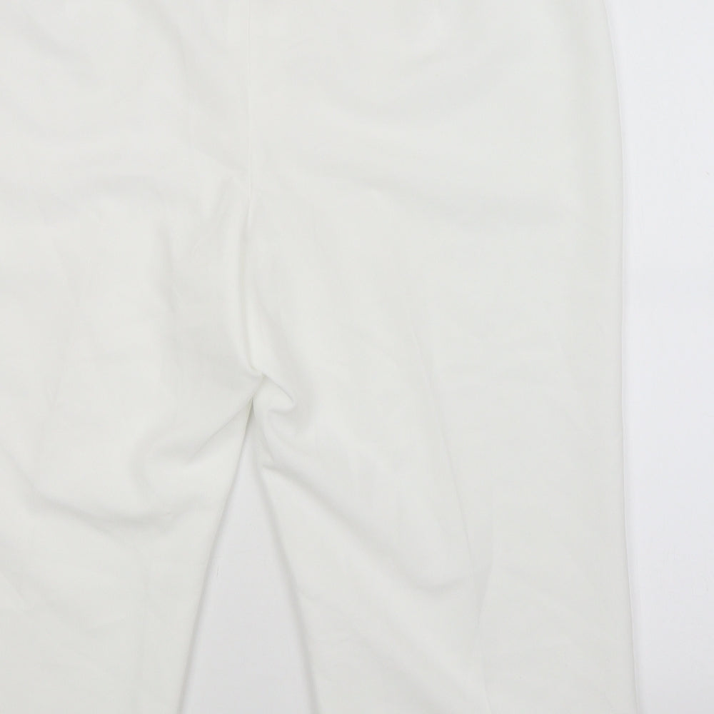 BM Womens White   Cropped Trousers Size 20 L20 in