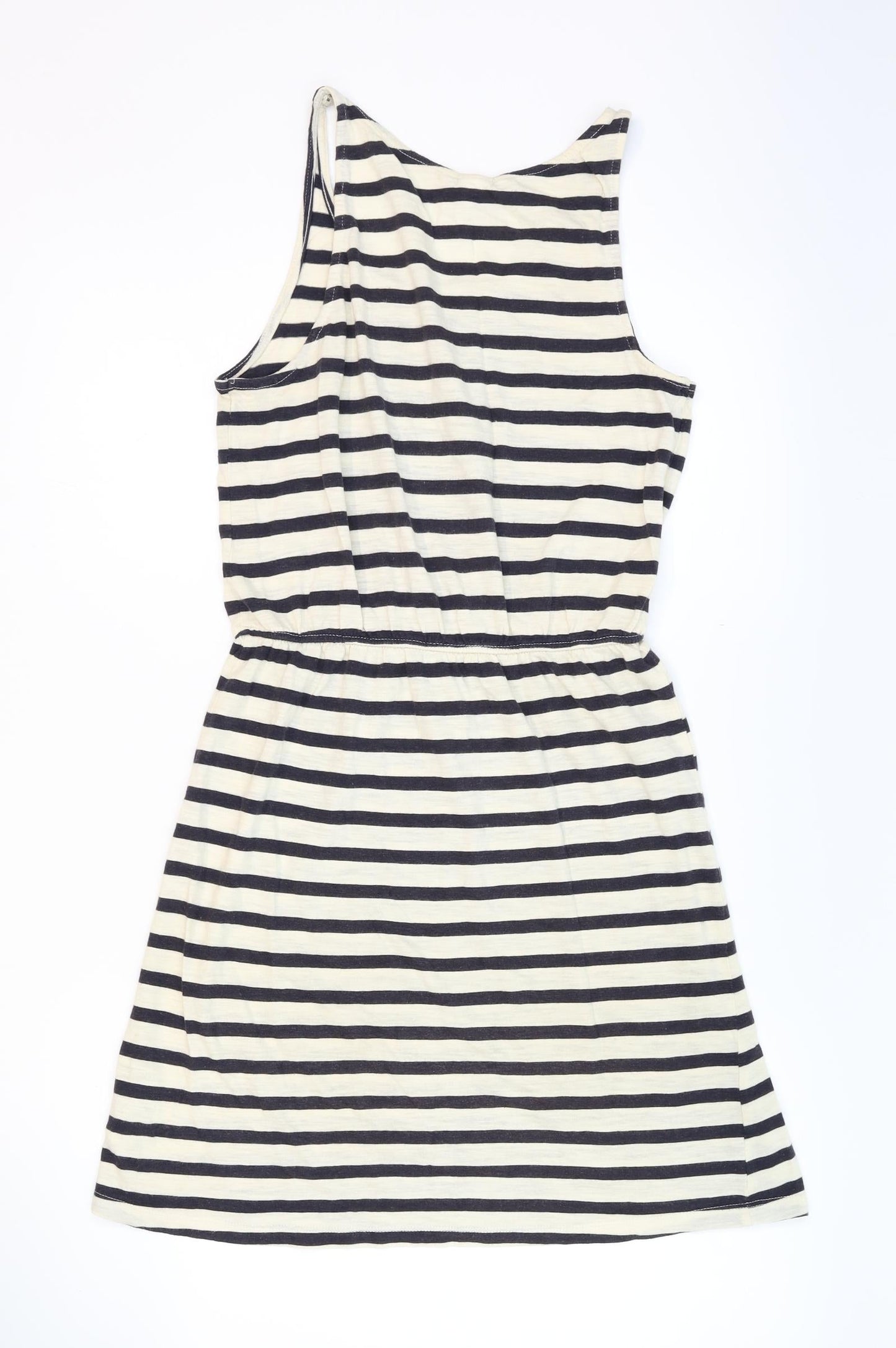 H&M Womens Beige Striped  Fit & Flare  Size XS