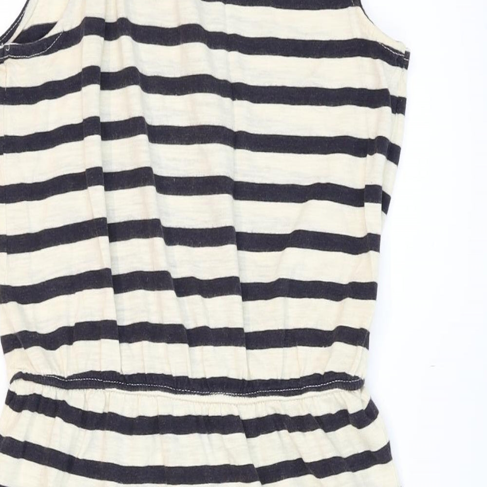 H&M Womens Beige Striped  Fit & Flare  Size XS