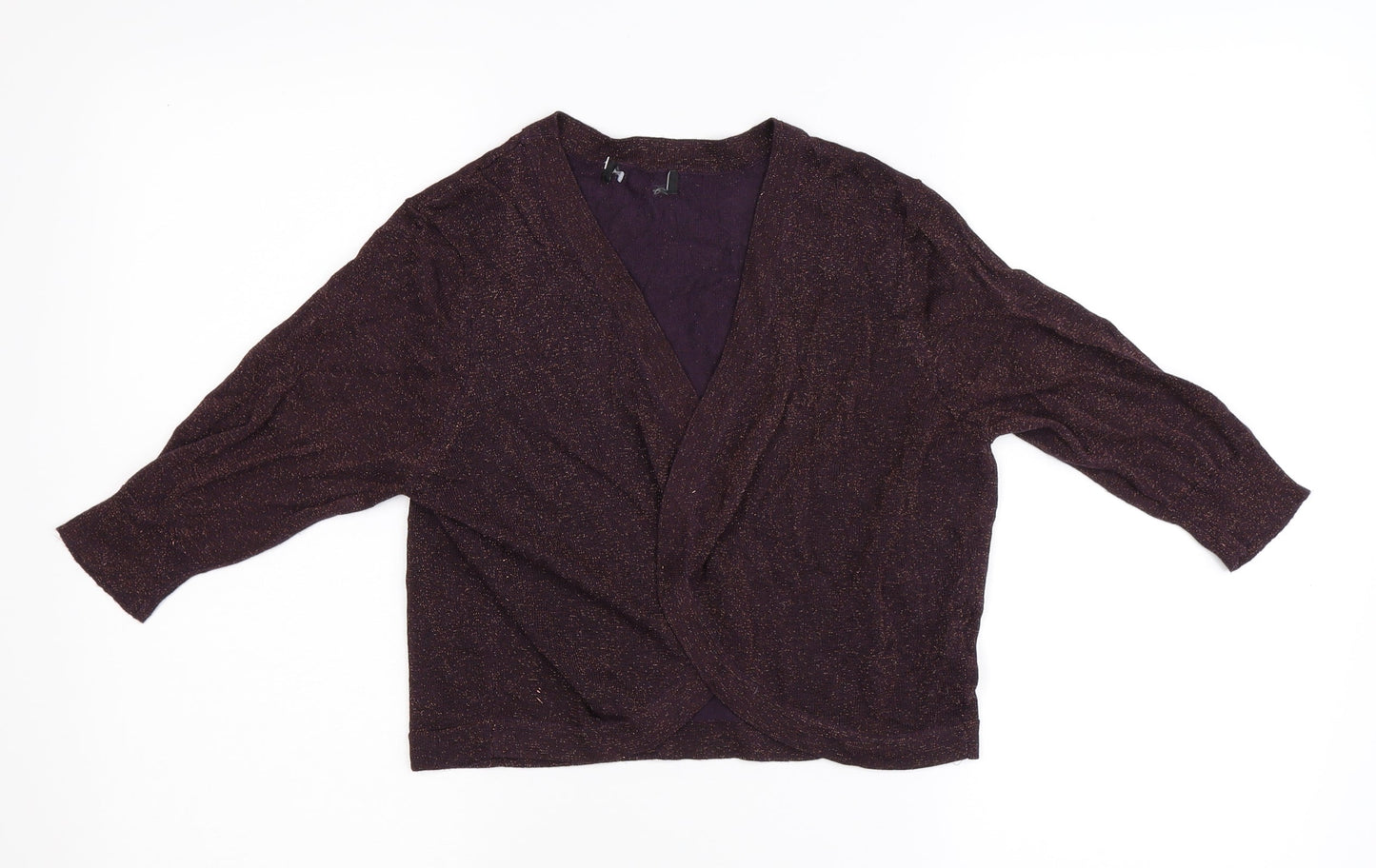 Preworn Womens Purple  Knit Basic Blouse Size S  - Bolero Style