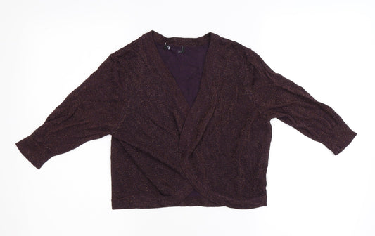 Preworn Womens Purple  Knit Basic Blouse Size S  - Bolero Style