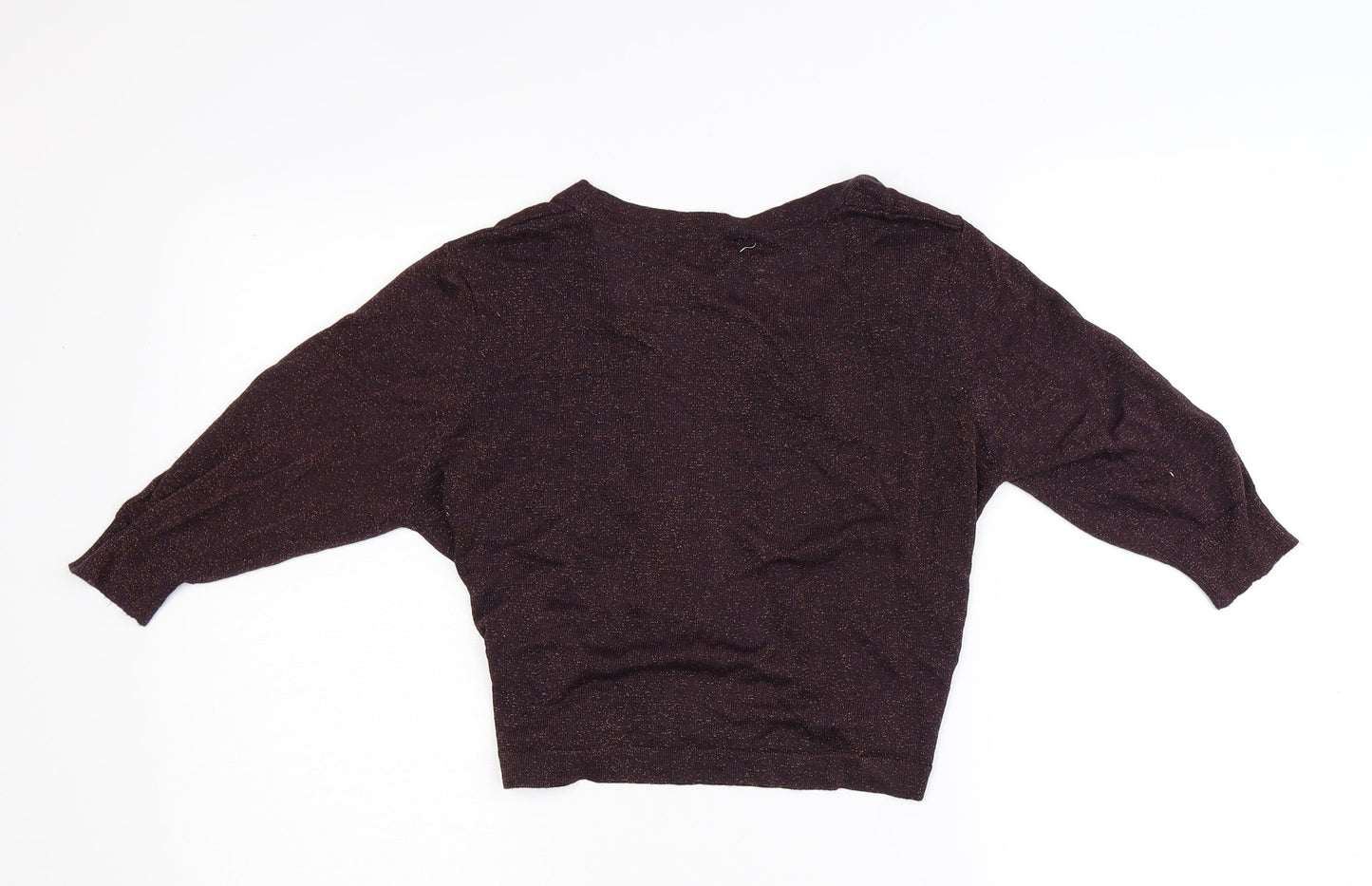 Preworn Womens Purple  Knit Basic Blouse Size S  - Bolero Style