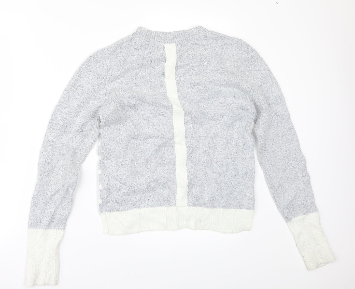 Oasis Womens Grey Striped  Pullover Jumper Size XS