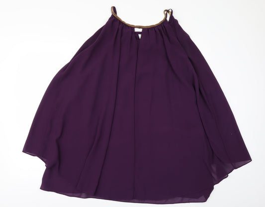 Krisp Womens Purple   Tunic Blouse Size L