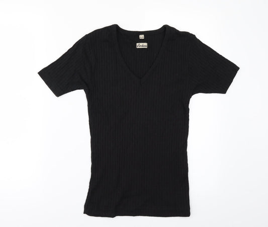 JORDANA Womens Black   Basic T-Shirt Size M