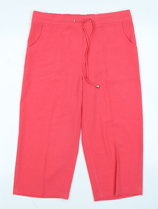 Papaya Womens Pink   Capri Trousers Size 12