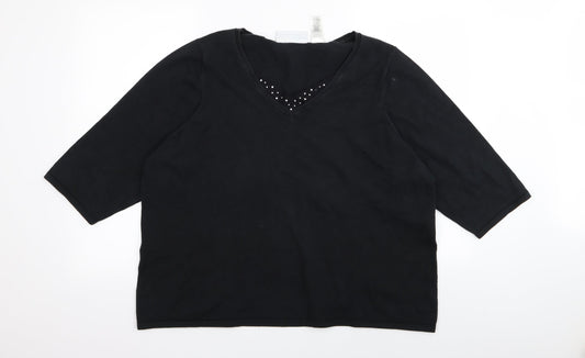 First Issue Womens Black   Basic T-Shirt Size M