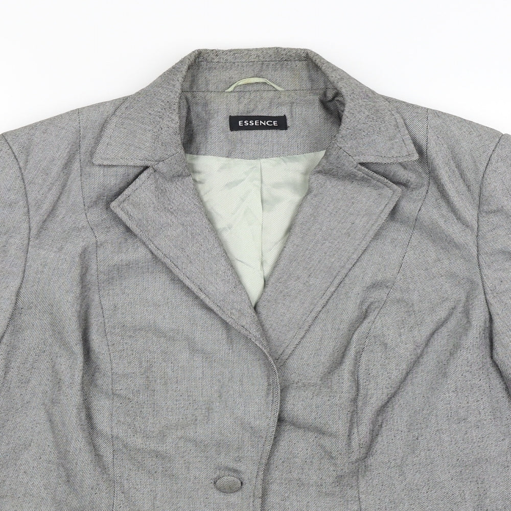 essence Womens Grey   Jacket Blazer Size 16