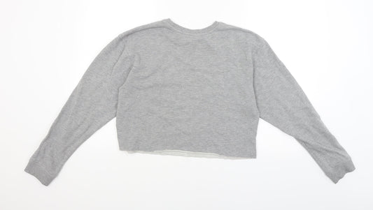 Miss Selfridge Womens Grey   Pullover Sweatshirt Size 12