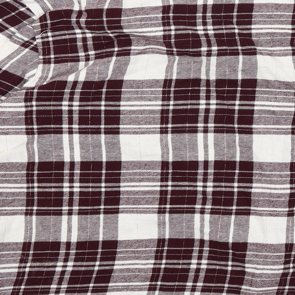 Boux Avenue Womens Red Plaid  Basic Button-Up Size 14