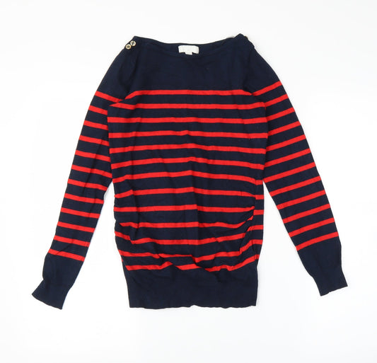 H&M Womens Blue Striped  Tunic Blouse Size S