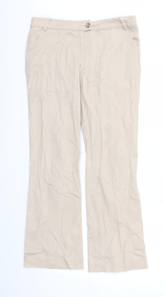 Wearhouse Womens Beige   Trousers  Size 10 L29 in