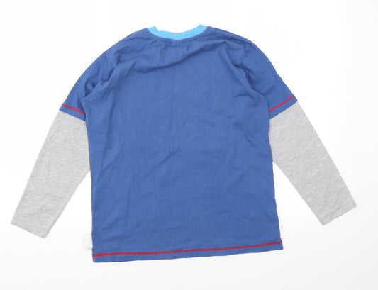 NEXT  Boys Blue Animal Print  Basic T-Shirt Size 9-10 Years