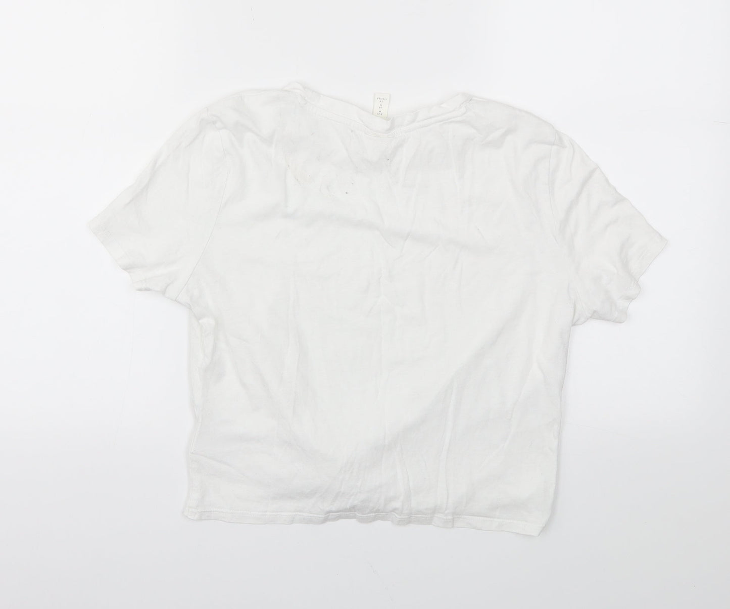 H&M Womens White   Basic T-Shirt Size M