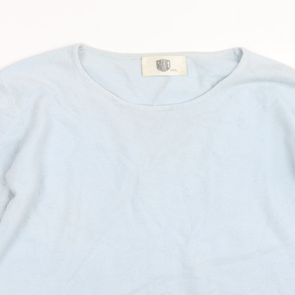 Rude Womens Blue  Knit Pullover Jumper Size M