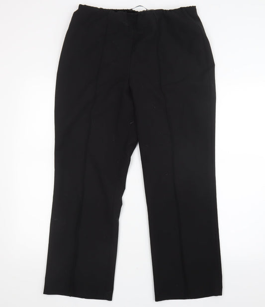Preworn Womens Black   Trousers  Size 12 L26.5 in
