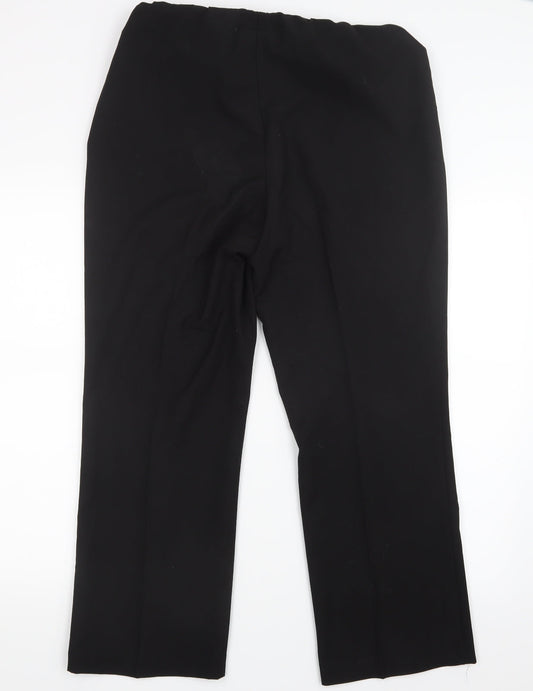 Preworn Womens Black   Trousers  Size 12 L26.5 in