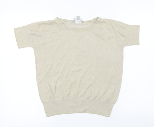 Pure Womens Beige   Basic T-Shirt Size 8