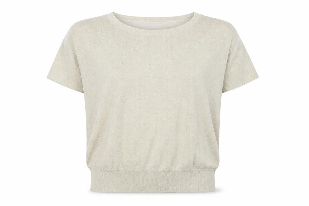 Pure Womens Beige   Basic T-Shirt Size 8