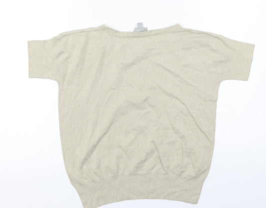 Pure Womens Beige   Basic T-Shirt Size 8