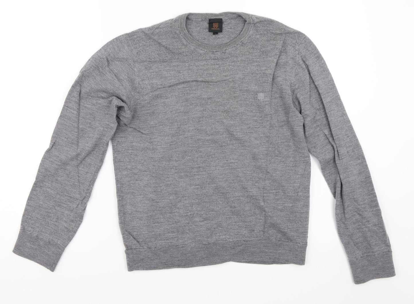 Freesoul Womens Grey   Pullover Jumper Size S