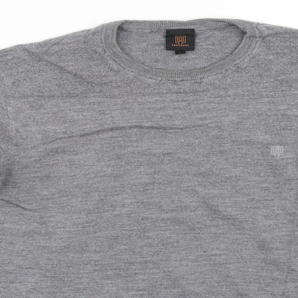 Freesoul Womens Grey   Pullover Jumper Size S