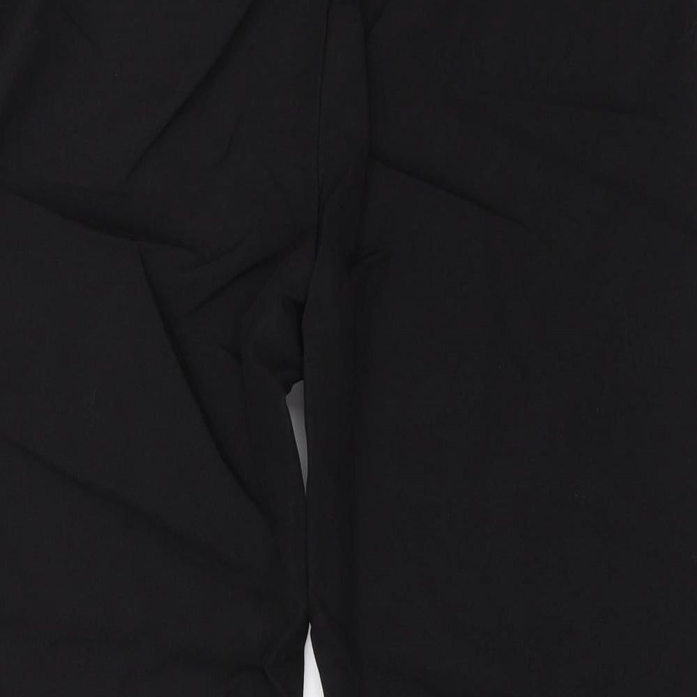 Bm Collection Womens Black   Cropped Trousers Size 10 L23 in
