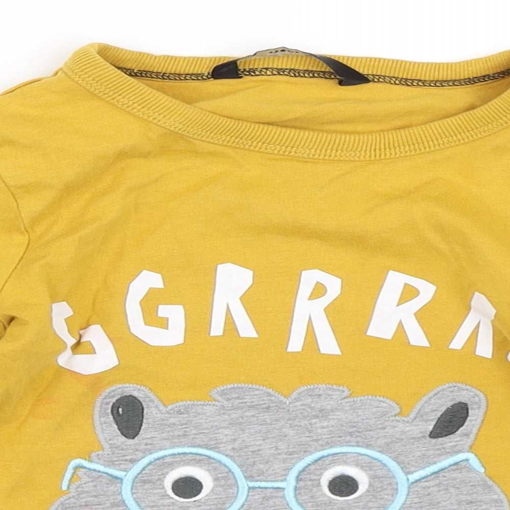 George Boys Yellow   Basic T-Shirt Size 18-24 Months