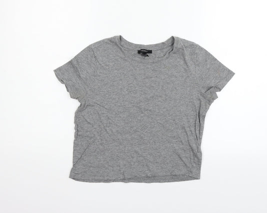 FOREVER 21 Girls Grey   Basic T-Shirt Size L
