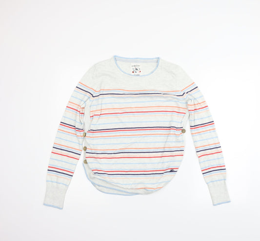 Faithful & True Womens Grey Striped  Pullover Jumper Size 12