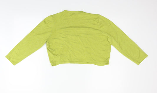 Preworn Girls Green   Cardigan Jumper Size M