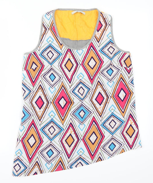 NEXT Womens Grey Geometric  Basic Tank Size 10