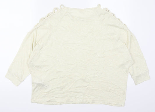 Avon Womens Beige   Basic T-Shirt Size 14