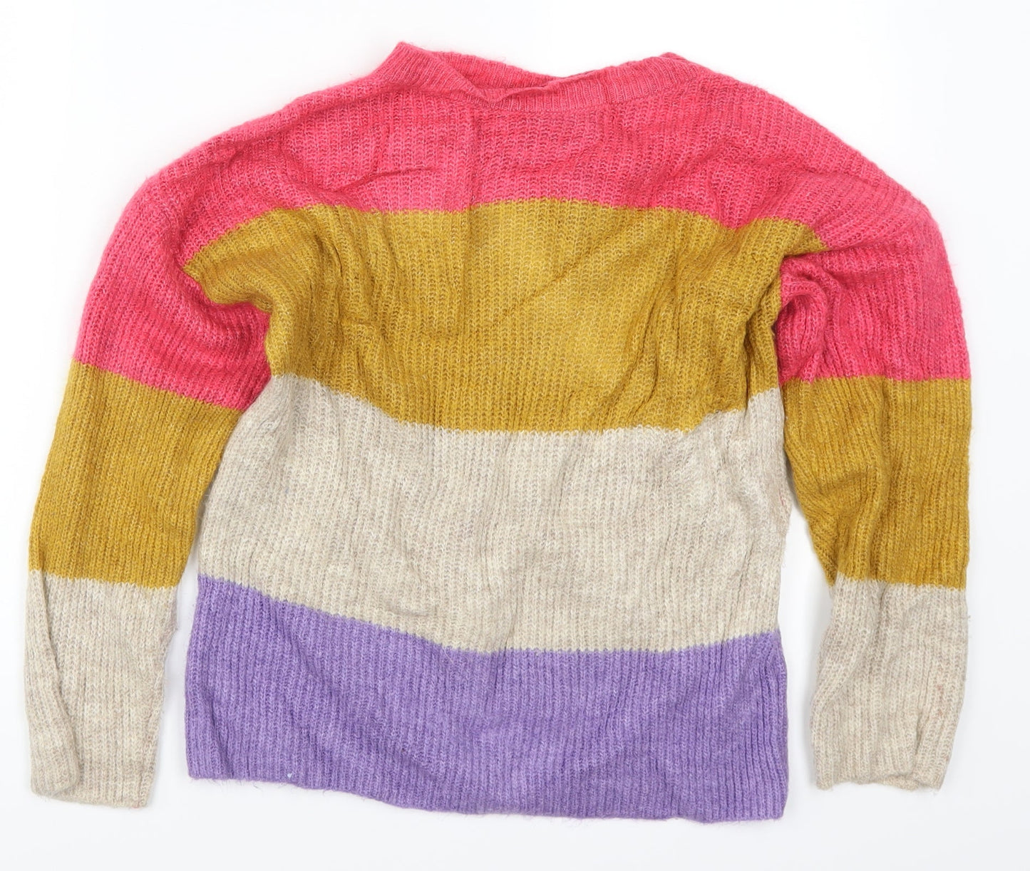 Marks and Spencer Womens Multicoloured Striped  Pullover Jumper Size S
