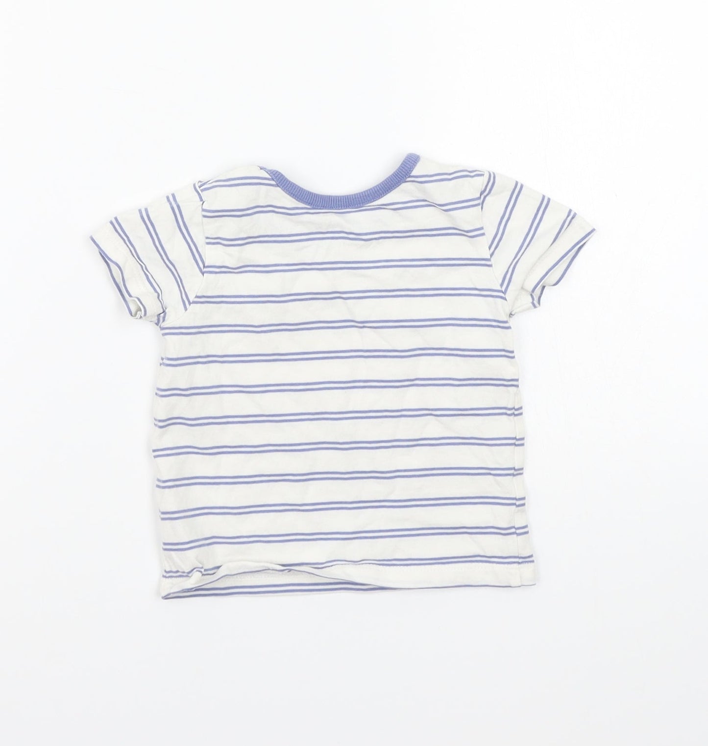 George Baby White Striped  Basic T-Shirt Size 3-6 Months