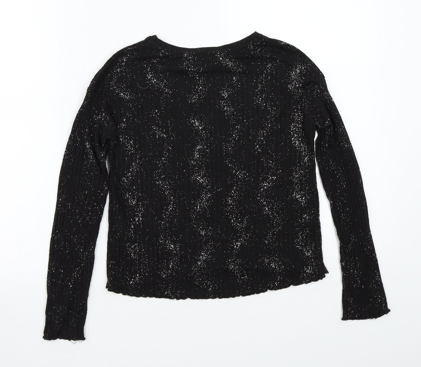 Primark Girls Black   Basic T-Shirt Size 10-11 Years