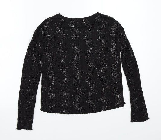 Primark Girls Black   Basic T-Shirt Size 10-11 Years