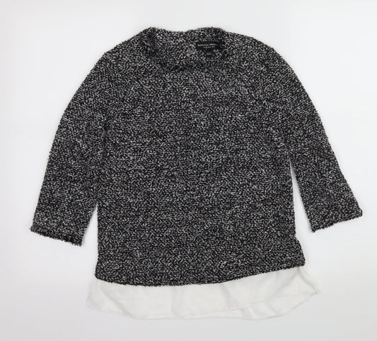 Dorothy Perkins Womens Grey  Knit Pullover Jumper Size 8