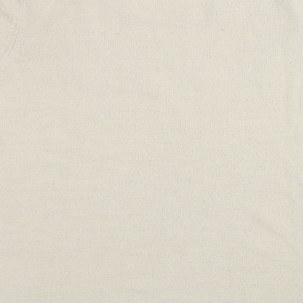 Bonmarché Womens Ivory  Knit Basic T-Shirt Size XL