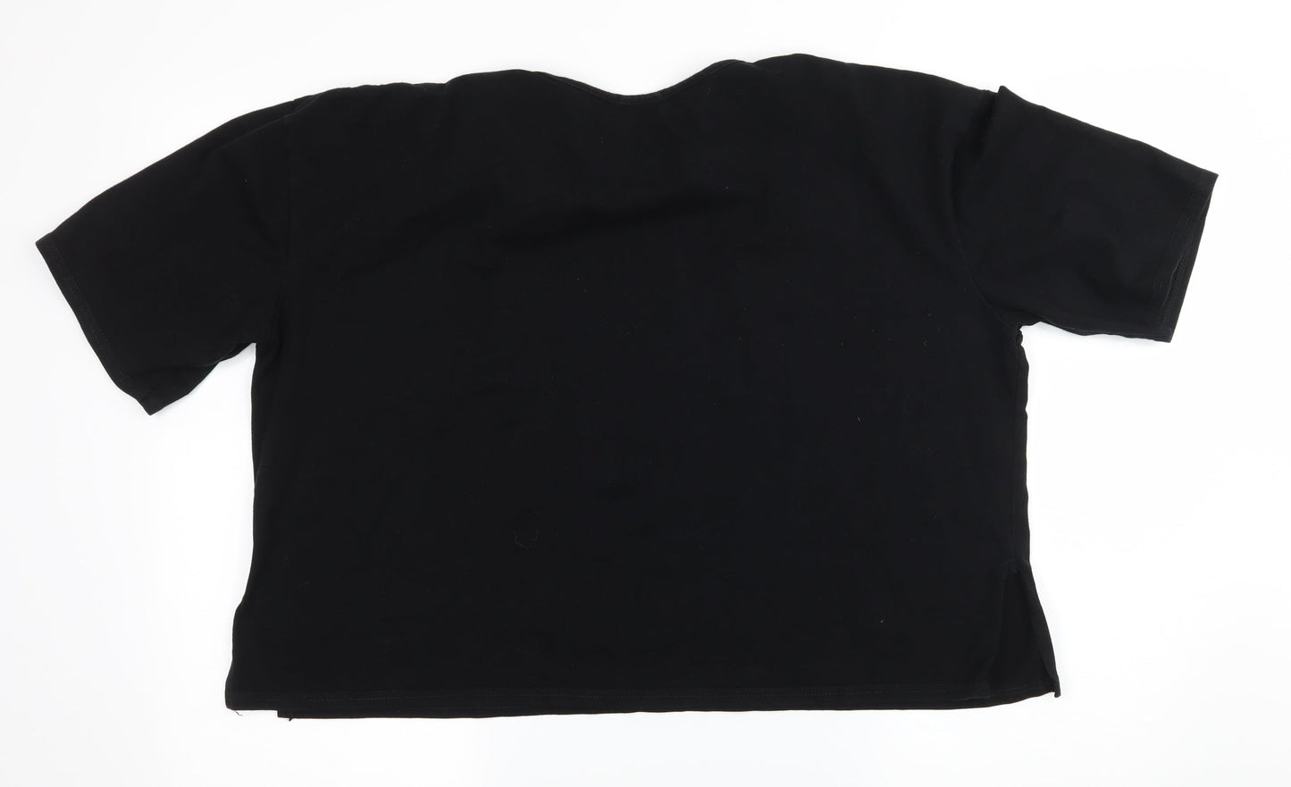 PRETTYLITTLETHING Womens Black  Jersey Basic T-Shirt Size 14
