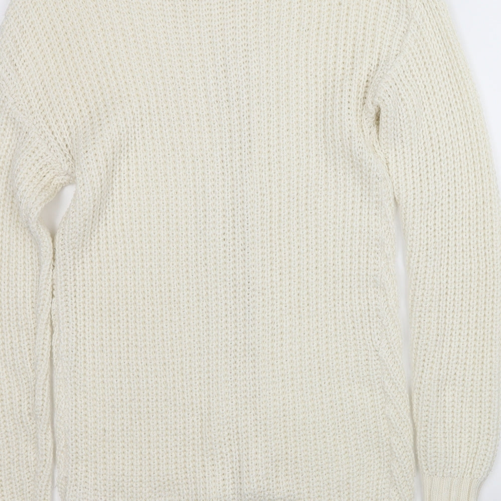 Peacocks Womens Ivory  Knit Pullover Jumper Size S