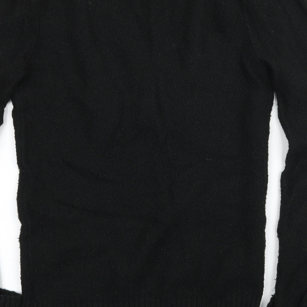 Topshop Womens Black  Knit Pullover Jumper Size 8