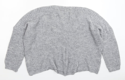 Yida Womens Grey  Knit Pullover Jumper Size M