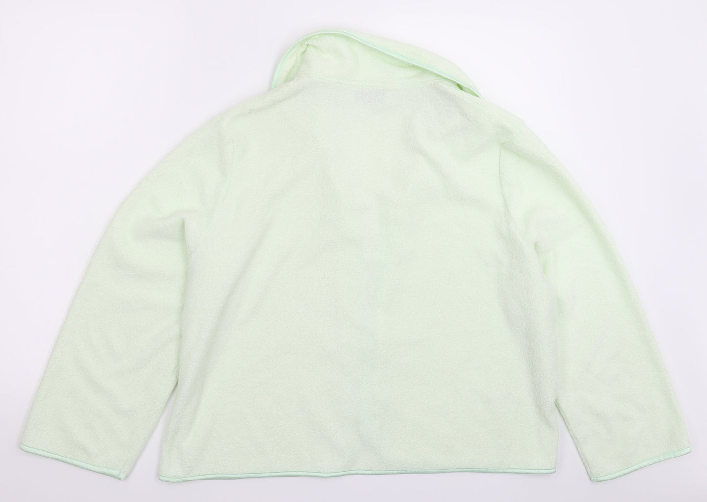 Marks and Spencer Womens Green Floral Fleece Jacket  Size 18