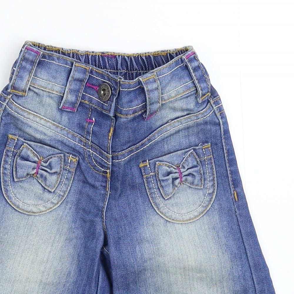 NEXT Girls Blue  Denim Capri Jeans Size 3-6 Months