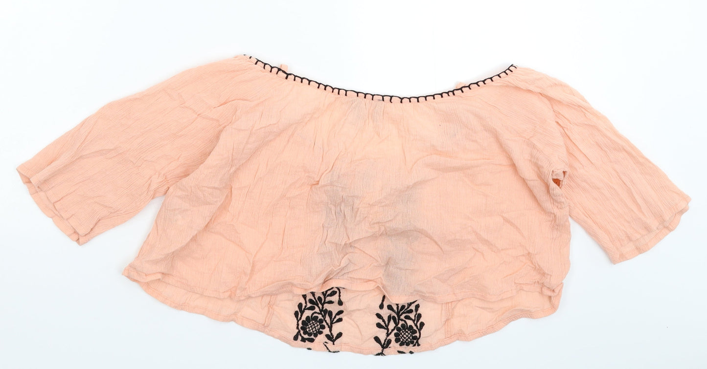 ASOS Womens Beige   Cropped T-Shirt Size 10
